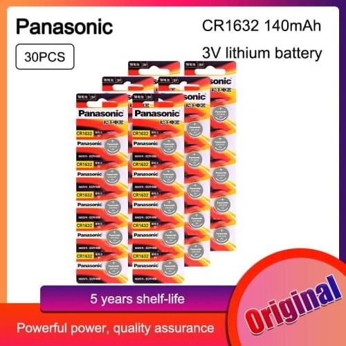 30pcs High Quality Panasonic Cr1632 CR 1632 3v Button Battery Computer Watch Coin Car Toy BR1632 ECR1632 DL1632