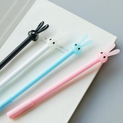 4pcs/lot Kawaii rabbit Gel pens School writing pen Stationery Caneta Office escolar Student supplies (tt-2815)