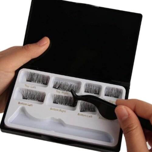 8Pcs Magnetic Faux Eyelashes Thick Long Natural Lash Extension with Tweezers hot sale