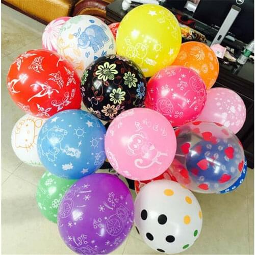 Big Latex Romantic Round balloons 2.8g 100 Decahedron printed Wedding Happy Birthday Party Celebration Decoration Marriage Globo