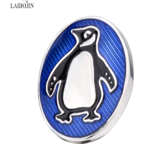 LAIDOJIN Cute penguin Shape Men Lapel Pin Brooches Pins Brand Fine Gift for Mens Brooches Collars Party Engagement Jewelry