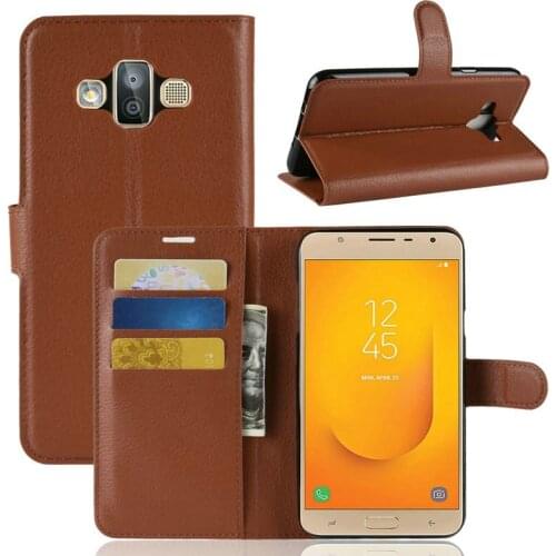 Wallet Phone Case for Samsung Galaxy J7 Duo 2018 SM-J720F 5.5" Flip Leather Cover Case Etui Fundas