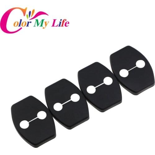 Color My Life 4Pcs/Set ABS Car Door Lock Protection Cover For RAV 4 RAV4 Highlander Kluger Land Cruiser Prado FJ Cruise