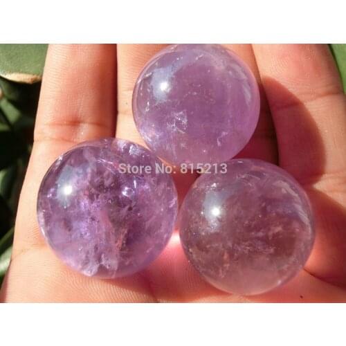Ddh00854 3pcs Natural Amethyst Quartz Crystal Sphere Healing China