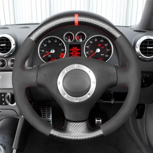 DIY Anti-Slip Wear-Resistant Steering Wheel Cover For Audi A4 B6 Avant A6 C5 A8 D2 TT 8N S3 S4 RS Car Interior Decoration