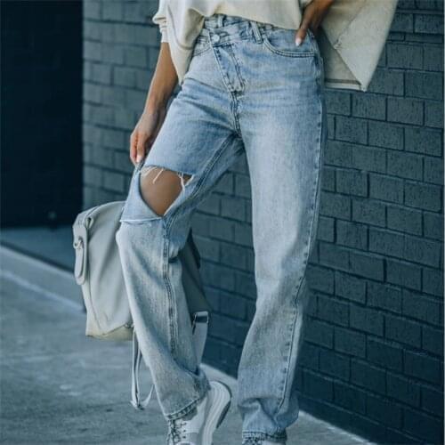DPDEHAO Women's Straight Jeans