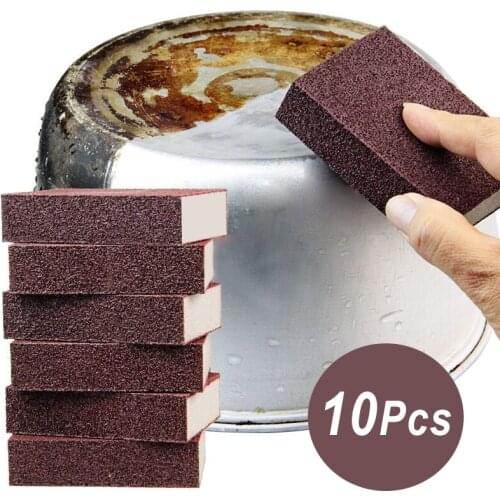 Emery sponge magic wipe to remove rust cleaning brush descaling emery cleaning stove kitchen stove gadgets