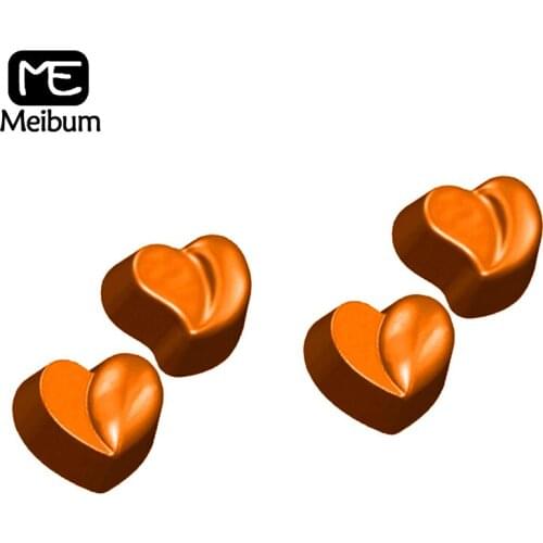 Meibum 21 Cavity Heart Shape Polycarbonate Chocolate Mold Wedding Dessert Decoration Confectionery Bake Mould Child Candy Tray