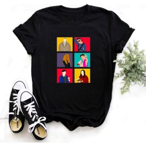 LINNA Umbrella Academy T-shirt Womens Short Sleeve Harajuku T-shirt Street Wear Fun Top