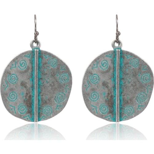 HC New Arrival Ladybird Drop Vintage Earrings Women Cute Jewelry Antique Metal Green Color Bohemian Earrings Vintage Brincos F