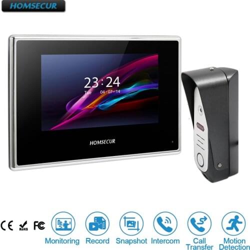 HOMSECUR 7" Wired Video&Audio Smart Doorbell Hands-free Home Intercom+for Security BC051-S+BM718-B