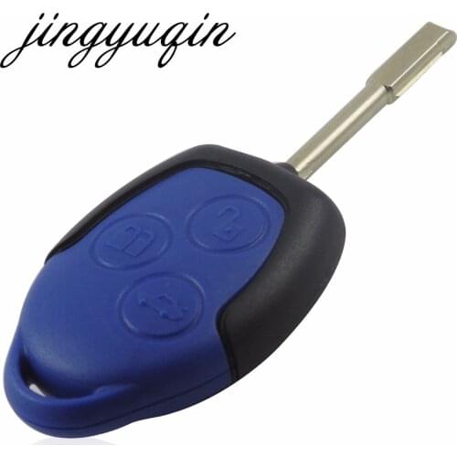 Jingyuqin 10pcs/lot For Ford Transit Connect Set 3 Button Remote Key Shell Cover Car Styling Blue Case