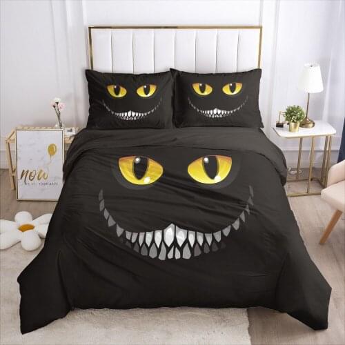 3D Digital Halloween Bedding Set polyester Pillowcases Twin Full Queen King Size Kids Adult bedlinen