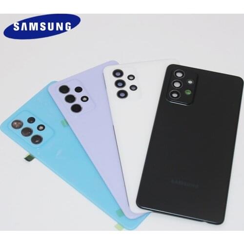 Battery Cover Rear Door Housing Back Cover For Samsung Galaxy A72 A725 Phone case with Camera Glass Lens + samsung Logo