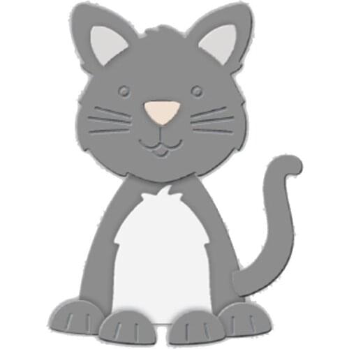 Lovely Cat Metal Cutting Dies Stencils For DIY Scrapbooking Photo Album Decorative Embossing Paper Cards Handcraft Die Cut 2019