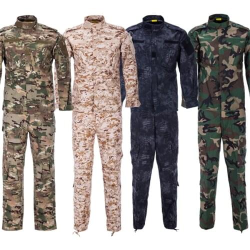 Special Forces Tactical Men Army Camouflage Military Uniform Long Sleeve Soldier Army Suit Combat Jacket Pants Set US Size