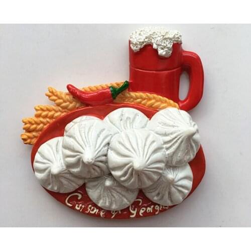 Steak corn beer dumplings resin refrigerator magnet stickers