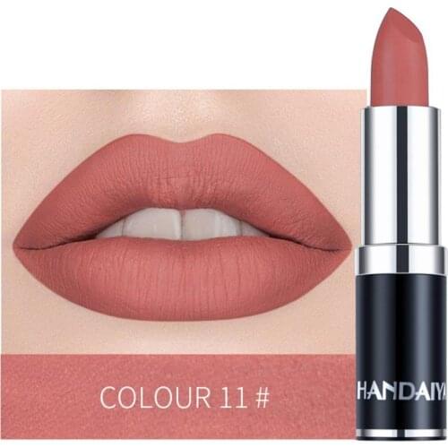 Sexy Matte Lipstick Makeup Silver 12 Color Nude Long Lasting Pigment Waterproof Nutritious Velvet Lips Stick TSLM1 WH998