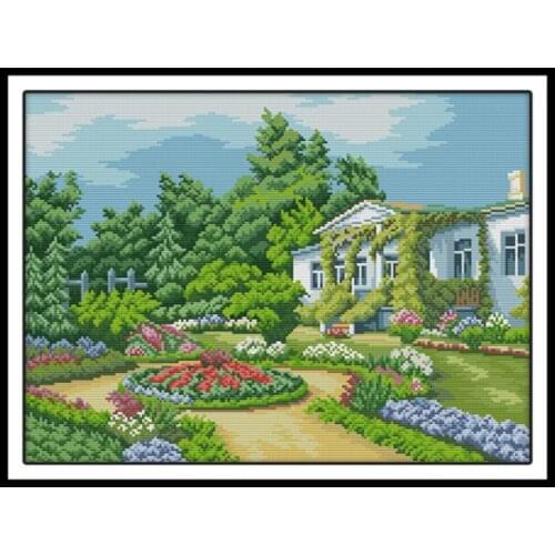 Beautiful Homeland Patterns Embroidery Thread Sets Cross Stitch Kit Aida Fabric 14ct 11ct Printed on Canvas Needlework Crafts