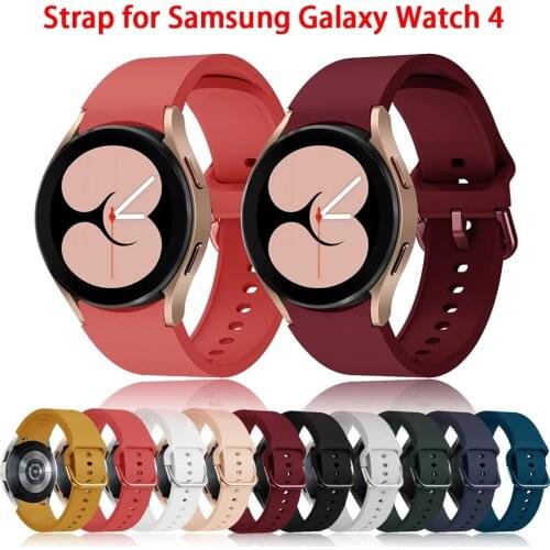 Strap Original For Samsung Galaxy Watch 4 44mm 40mm /Galaxy 4 Classic 42mm 46mm Smart Wristband Bracelet 20mm WatchBand Silicone