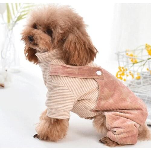 Warm Winter Dog Overalls Suit Pet Clothes Jumpsuit Puppy Outfit Apparel Pomeranian Yorkshire Dachshund Poodle Schnauzer Clothing