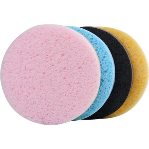 1pcs Natural Wood Fiber Facial Puff Face Cleanse Washing Sponge Exfoliator Cleansing Sponge Puff Facial Cleanser