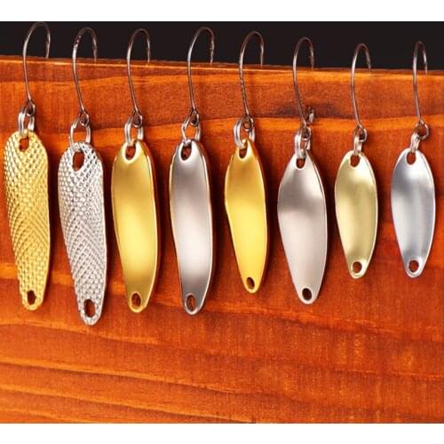 1pcs Fishing Tackle Bait Fishing Metal Spoon Lure Bait For Trout Bass Spoons Small Hard Sequins Spinner Spoon Fishing Gadgets