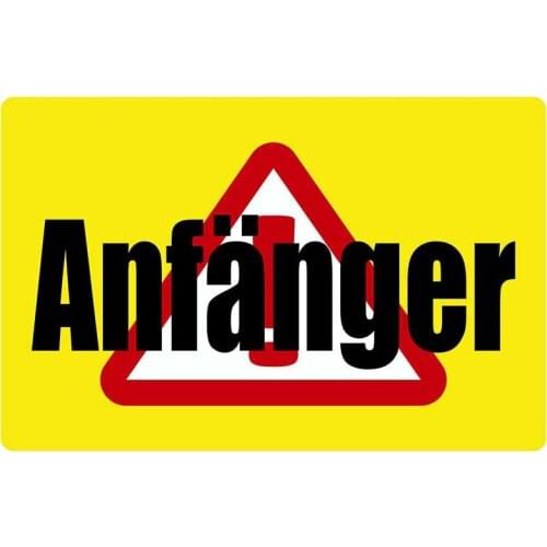 13cm x 8.5cm for Anfanger Triangle Bumper Car Stickers Waterproof Bumper Anime VAN Laptop Personality Cartoon Decal