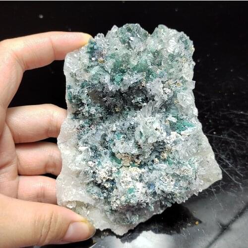 152.2gNatural green crystal flower home decoration Crystal Cluster Feng Shui aura energy healing mineral
