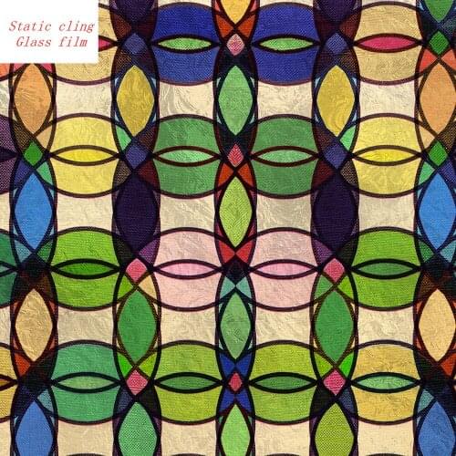 Abstract geometric glass frosted film Anti UV static film PVC Static cling glass film livingroom door window glass Decor sticker