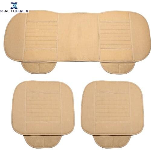 X Autohaux Leatherette Car Seat Cover Four Seasons Front Rear Cushion Breathable Protector Mat Pad Auto accessories Universal