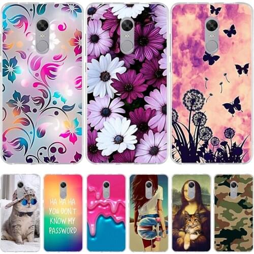 For Redmi Note 4 4X Case Soft TPU Silicone Capa For Xiaomi Redmi Note 4 4X 4 X Cover Floral Funda For Redmi Note4 Note4x Coque