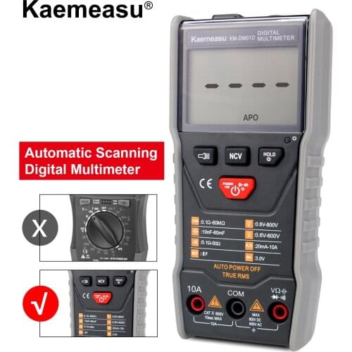 KM-DM01A/B/C/D Intelligent Automatic Scanning Digital Multimeter 3 5/6-digit AC/DC True RMS Transistor Tester Electrician Tool