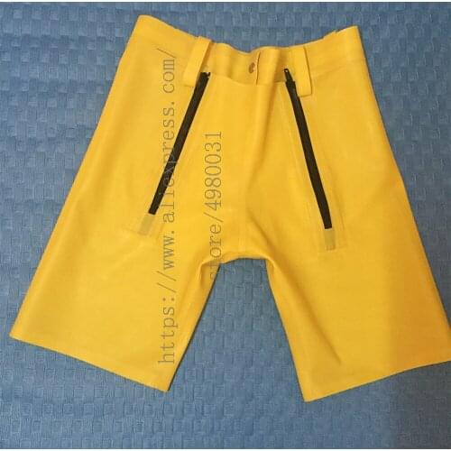 Codpiece design latex underwear mens pants made of 0.4mm thickness natural latex materials