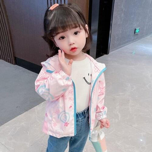 Girls Babys Kids Coat Jacket Outwear 2021 Cool Spring Autumn Overcoat Top Sport Zipper Princess Toddler Childrens Clothing