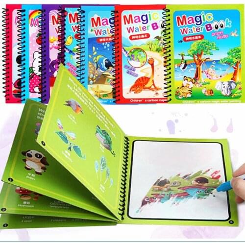 Montessori Toys Reusable Coloring Book Magic Water Drawing Book Sensory Early Education Toys For Kids Birthday Gift