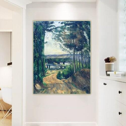 Citon Paul Cezanne《Aqueduct》Canvas Art Oil Painting Artwork Poster Picture Wall Background Decorations Home Living Room Decor