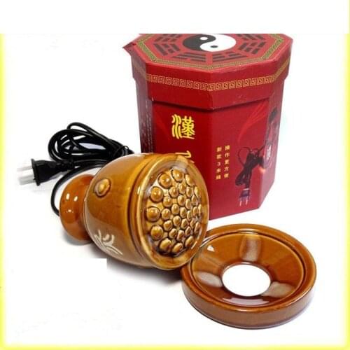 Ceramic pot meridian health beauty warm moxibustion electric magnetic therapy moxibustion khan scrapping with hot compress 110V
