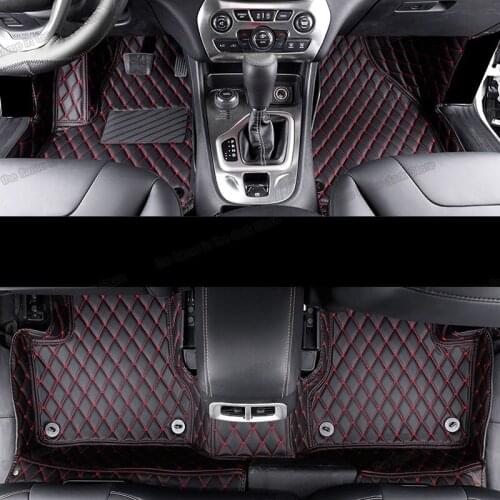 Lsrtw2017 Leather Car Interior Floor Mats for Jeep Grand Cherokee Wh Wk 2004 2005 2006 2007 2008 2009 2010 Accessories