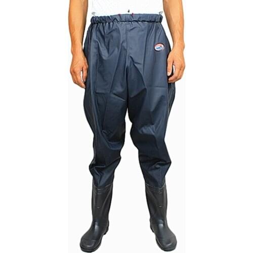 Man And Woman Elastic Waist Launching Conjoined Rain Pants Of Fishing Even Shoes Rain Water Shoes Boots Rice Paddy Rubbers