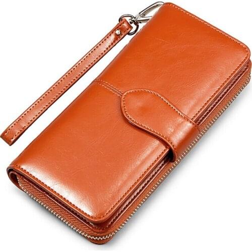New Long Fashion Women leather Wallet Coin Purse Zipper Ladies clutch bag Credit Card holder For Female