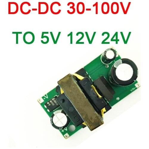 DC-DC 30-100V 36V 48V 64V 72V 84V to 12V / 24V 1A Buck Step Down Isolated Switching Power Supply Voltage Regulator Converter