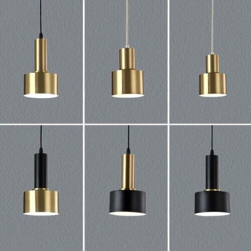 Modern Simplicity E27 LED pendant light Nordic gold chandelier indoor bedside bedroom living room hanging lamp decoration study