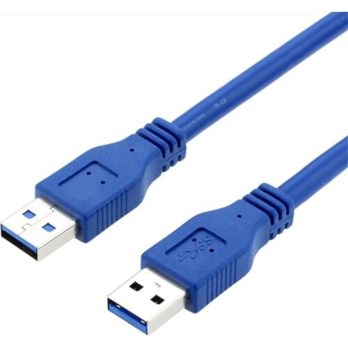 Super Speed USB 3.0 Standard A Male to Male data & charger cable blue color