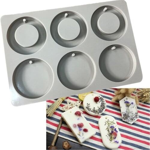 Candles Aroma Wax Tablets Silicone Mould Hand-made Dried Flowers Aroma Wax Tablets Silicone Mold Soap Molds