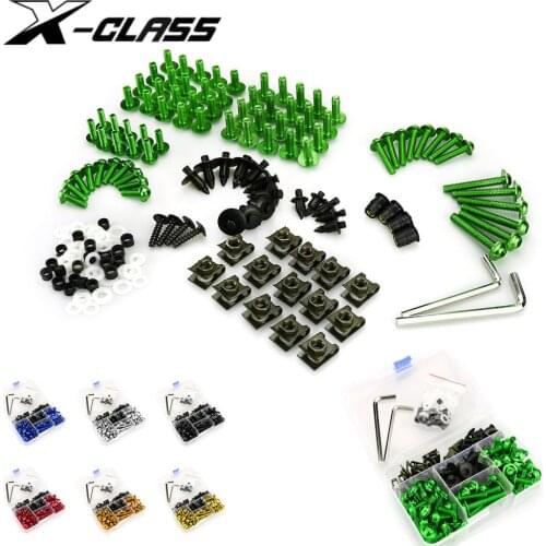 Universal Motorcycle Fairing Bolts Screws Full Nut Clip Kit Custom for Kawasaki Z1000 Z250 Z400 Z650 Z800 Z900 RS ABS 2011-2019