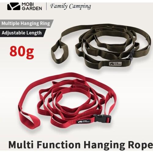 MOBI GAEDEN 2m Camping Hanging Rope Multi-Function Adjustable Clothesline Tableware Storage Non-Slip Hanging Rope Outdoor Tools