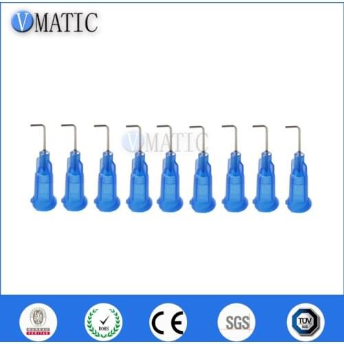 High Quality 22G Blue 0.5" 1/2 Inch 90 Degree Bent TE Premier Blunt End Stainless Steel Dispensing Needle Tips