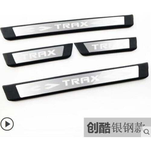 High-quality stainless steel Plate Door Sill Welcome Pedal Car Styling Accessories for Chevrolet TRAX 2015 2016 2017 2018 2019