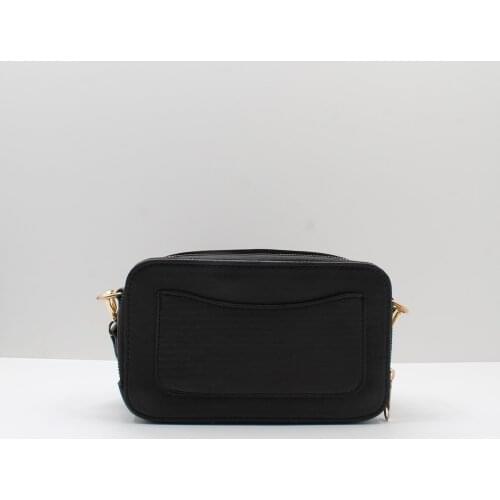 Women Black Two Mesh Pockets Hand Shoulder Bag